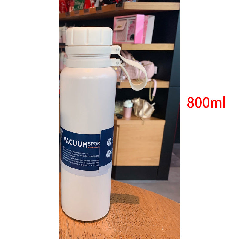 Outdoor Sports Bottle Portable Large Capacity Stainless Steel Vacuum Flask Water Cup - One Red Hill
